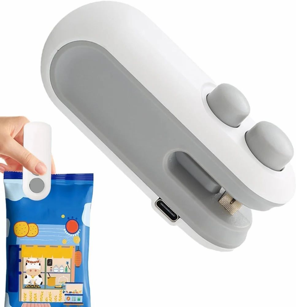 Portable Mini Sealing Machine 2 in 1 USB Rechargeable.
